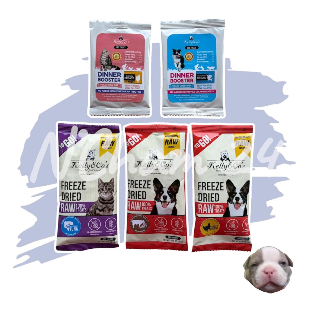Kelly & Co's to go Dog&Cat ขนาด 5กรัม 1 ซอง ขนมฟรีซดรายทูโก