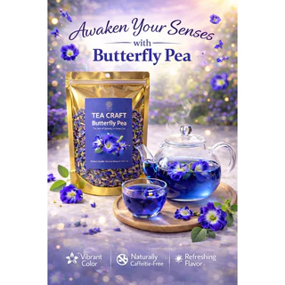 ชาดอกอัญชันอบแห้งคัดพิเศษ Tea craft ชาดอกไม้