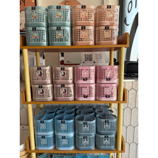 ตะกร้าวงรีแบ่งช่อง ใส่ปากกา เครื่องเขียน