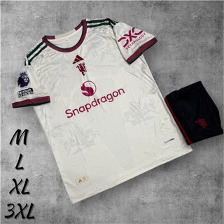 ชุดฟุตบอลชุดกีฬาเสื้อพร้อมกางเกงผ้านิ่มเย็นใส่สบายขนาดไซร้M L XL 3XL