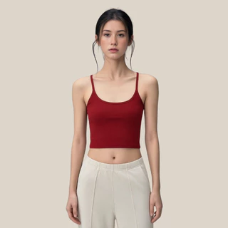 WsimpleBra | Yoko Crop Top เสื้อกล้าม ทรงครอป เว้าหลัง มีบราในตัว เลิกใส่ชุดชั้นในและซิลิโคลปิดจุก