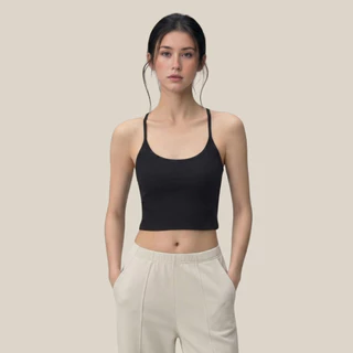 WsimpleBra | Yoko Crop Top เสื้อกล้าม ทรงครอป เว้าหลัง มีบราในตัว เลิกใส่ชุดชั้นในและซิลิโคลปิดจุก