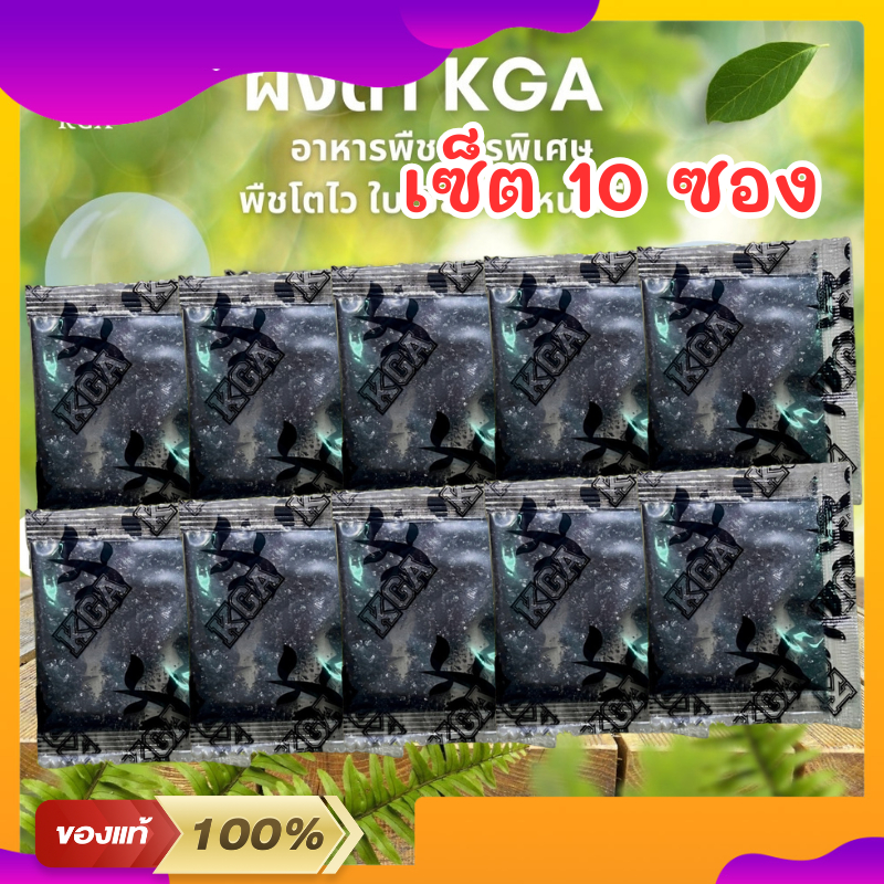 ผงดำKGA KGA10 *10ซอง* ผงดำ KGA (ปุ๋ยกึ่งฮอร์โมน) สารเสริมพืช ลดต้นทุน เพิ่มผลผลิต