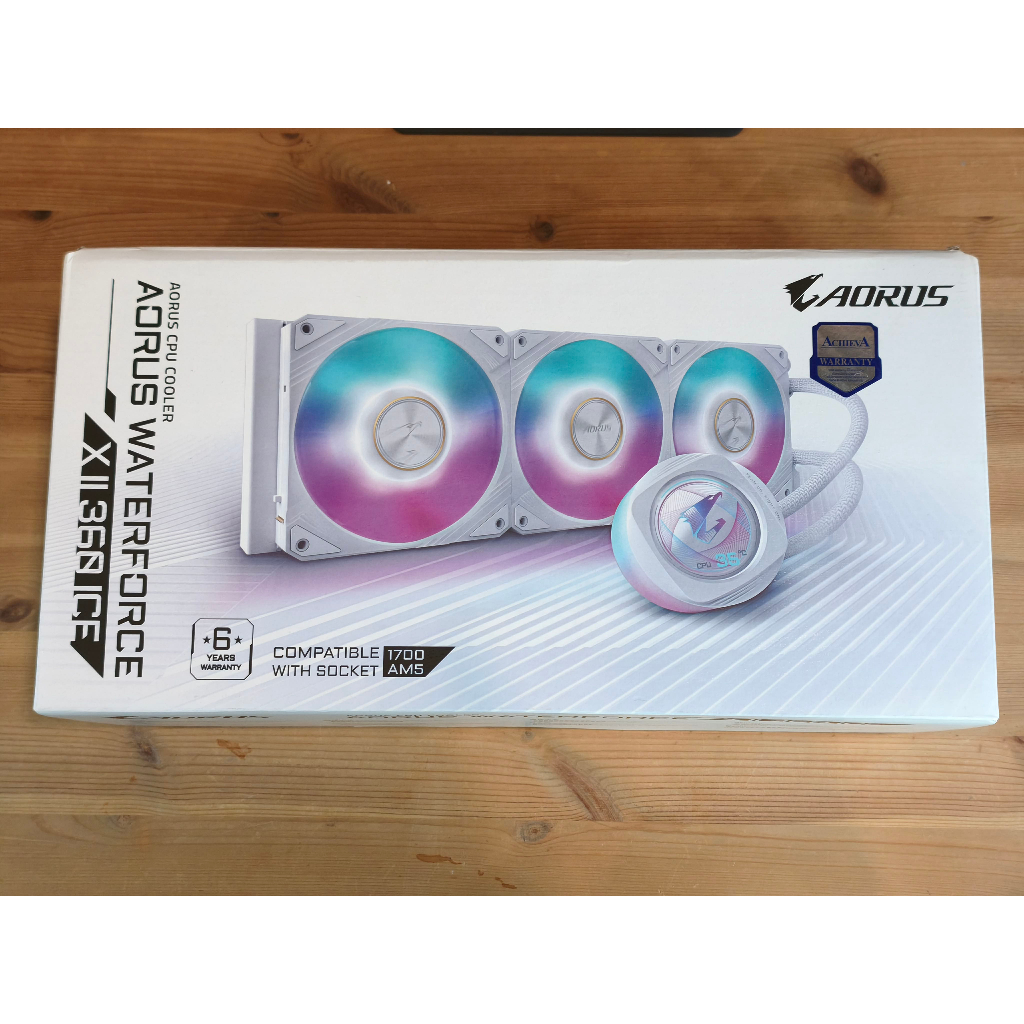 GIGABYTE AORUS WATERFORCE X II 360 ICE (WHITE)(LGA1851/1700/AM5/AM4) น้ำปิดมือสอง ครบกล่อง ใช้งานปกต