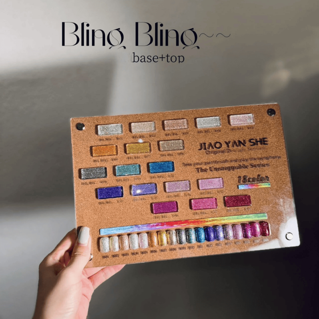 JYS เซ็ทยาทาเล็บเจล แฟลช 18 สี  แถมชาร์ตสำเร็จรูป JIAO YAN SHE-Bling18cl