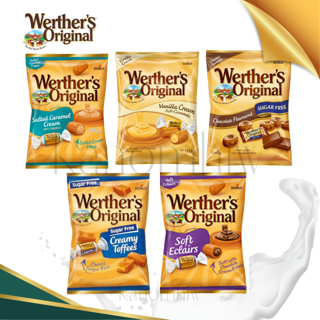 Werther’s Original ลูกอมคาราเมล มี 5 รส มีหลายขนาด สินค้าจากเยอรมัน