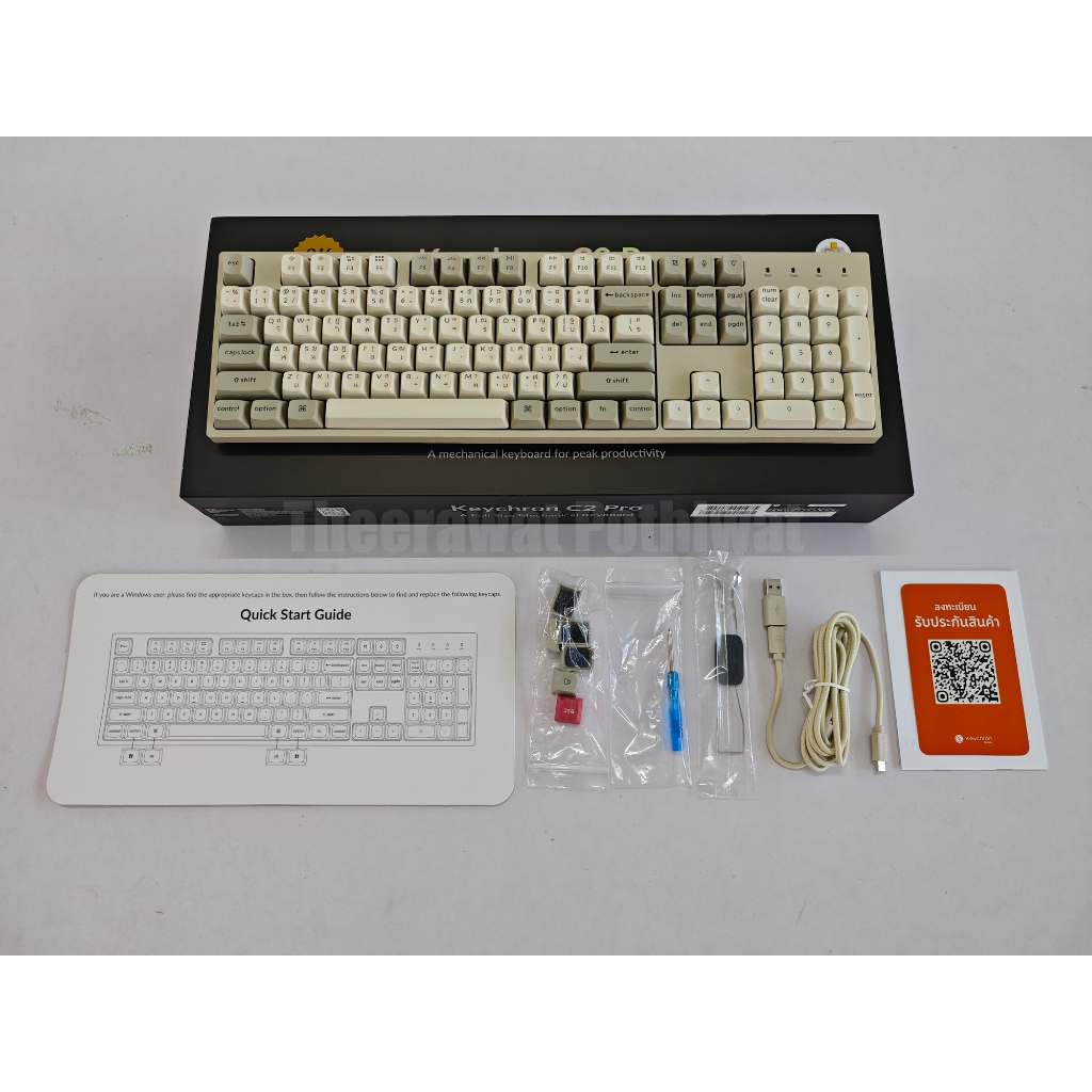 [มือสอง] Keychron C2 Pro 8K QMK Wired Custom Mechanical Keyboard [ใช้สาย-สายถอดได้]