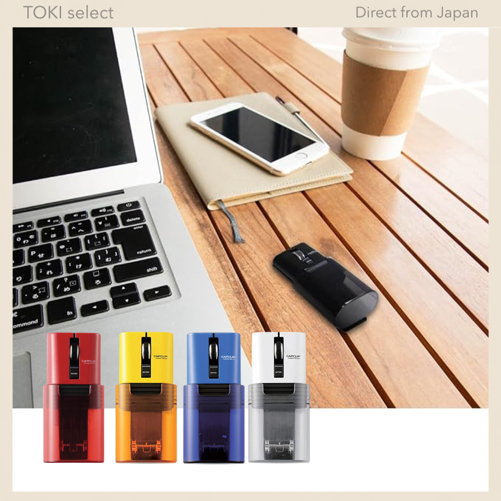 ELECOM CAPCLIP Bluetooth Mouse Silent 3-Button Rechargeable Compact Multi-Color