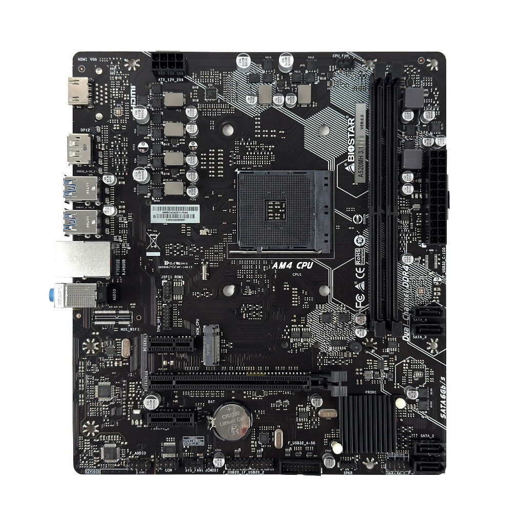 [มือสอง] เมนบอร์ด BIOSTAR A520MH 3.1 (Socket AM4) รองรับ Ryzen สภาพสวย เทสแล้วผ่านฉลุย ประกัน 90 วัน