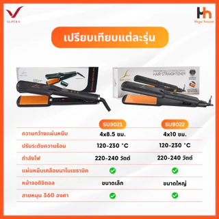 🧡SUPER V INTER 🧡 SU9022 / SU9021│ส่งด่วนด้วยไรเดอร์│เครื่องแท้100% ประกันศูนย์│เครื่องหนีบผมซุปเปอร์วี