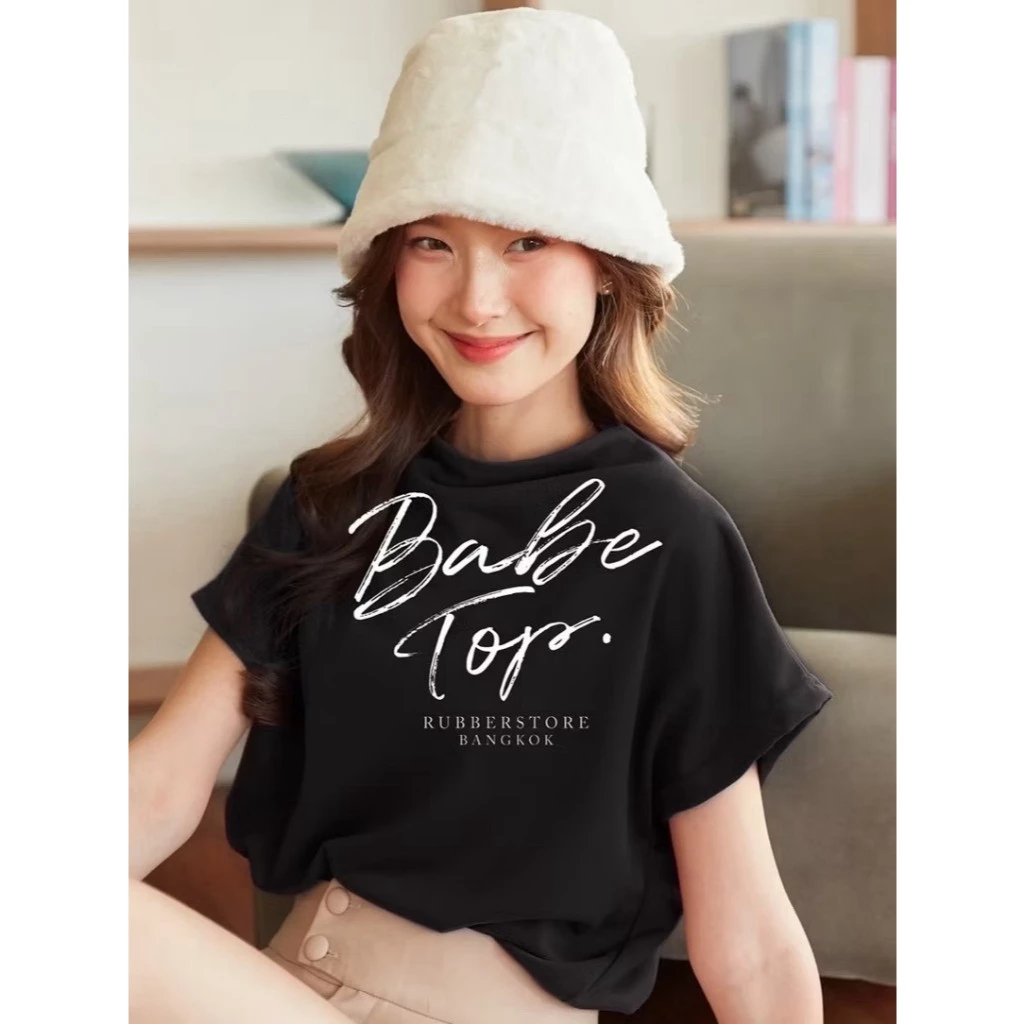 Babe top เสื้อคอปีนoversizeอ่านก่อนกดสั่งซื้อ