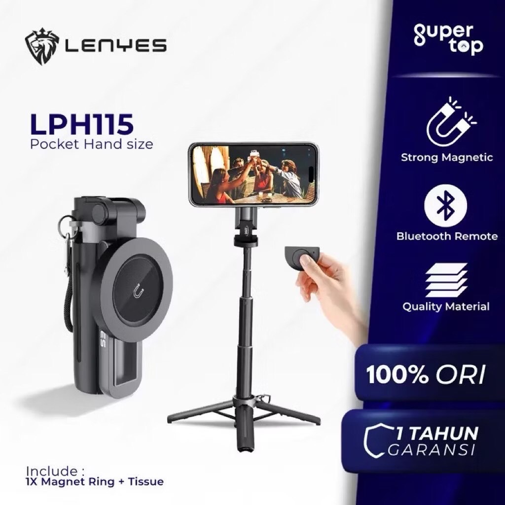 ขาตั้งมือถือแบบแม่เหล็ก รุ่น LENYES LPH115 (Pocket Hand Size) 📱✨