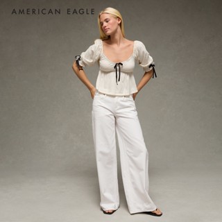 American Eagle Dreamy Drape Strigid Low-Rise Baggy Wide-Leg …