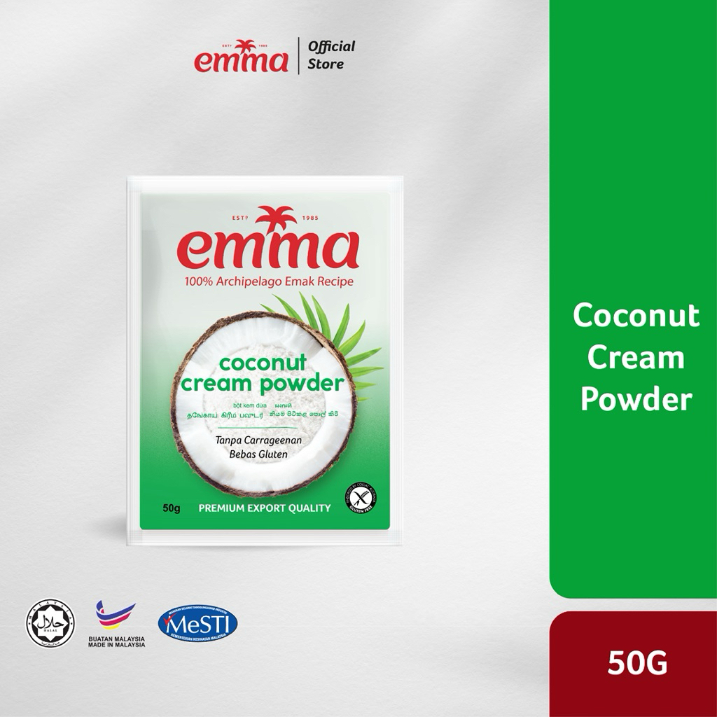 Emma Coconut Cream Powder 50g, 63% Fat gluten free