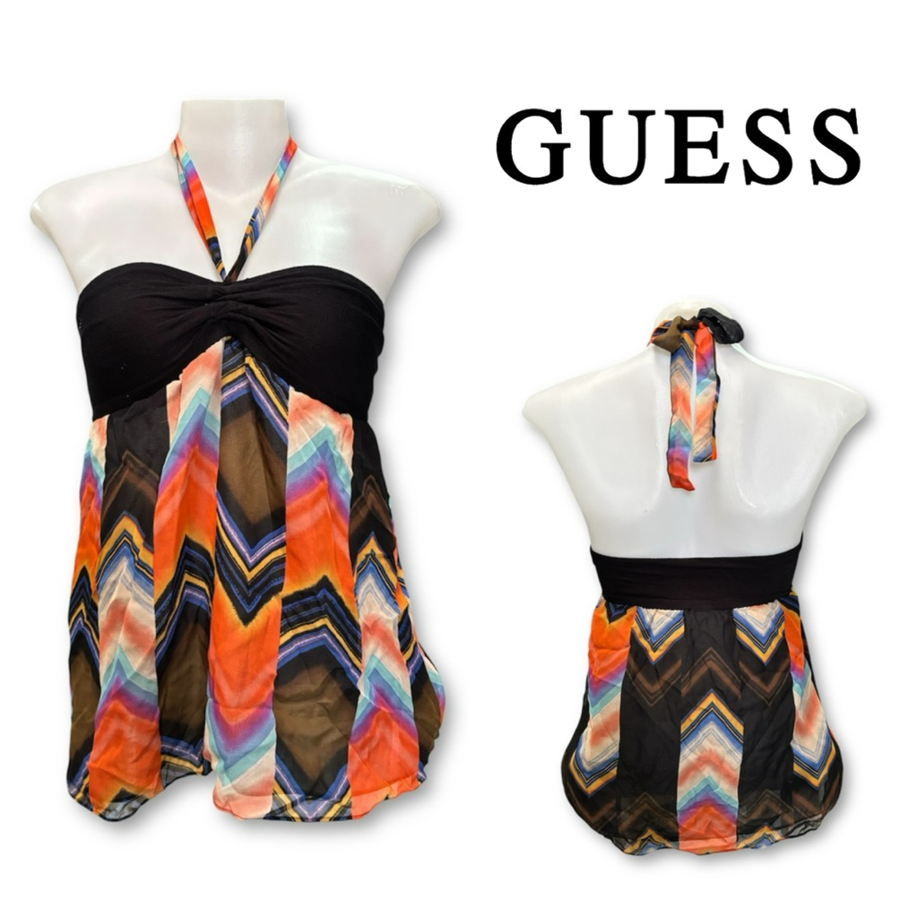 Guess (GC400) เสื้อผู้หญิง คล้องคอ ลายสุดชิค ของแท้ มือหนึ่ง