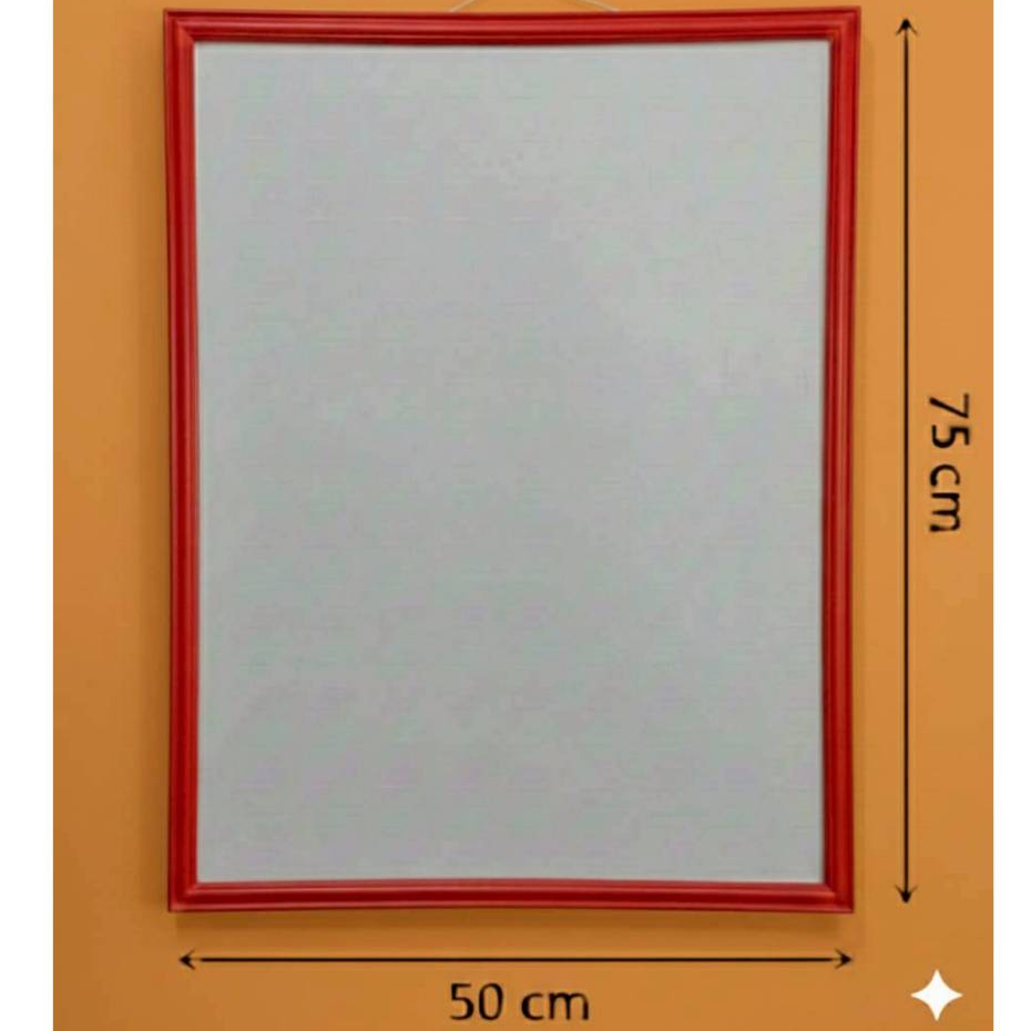 กรอบรูปสีเเดง75x50cm. กรอบรูป75x50cm.สีเเดง กรอบรูปติดผนัง สไตล์เกาหลี ติดได้ทั้งแนวตั้งและแนวนอน