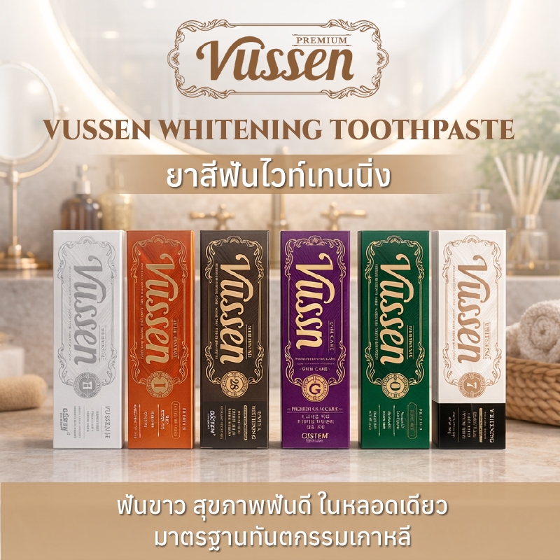 Vussen Whitening Toothpaste ยาสีฟันสูตรพรีเมี่ยม ฟันขาว