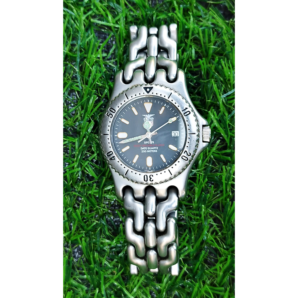 นาฬิกา ELGIN USA  Quartz รุ่น Sports ทรง ก้างปลา สภาพดี เดินตรง สวย ขนาดข้อมือ 18 ซม. มือสอง