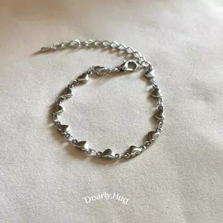 Dearly.Hug - Bracelet สร้อยข้อมือสแตนเลสสีเงิน สินค้าพร้อมส่ง