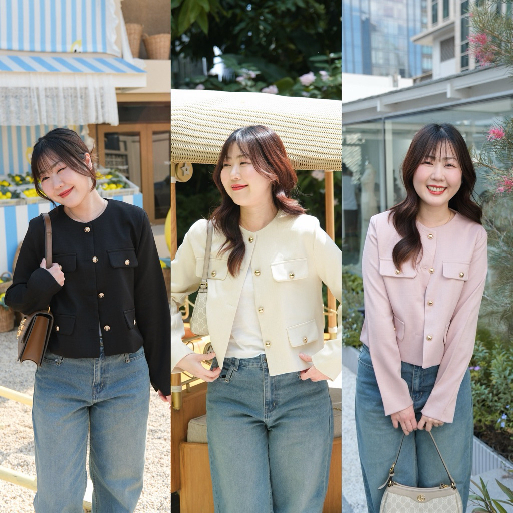 Emma blazer✨Chakiya.store❣️เบลเซอร์ ผ้าทวิต สไตล์คุณหนูสุดๆ