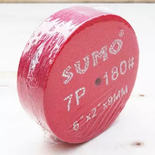 ลูกล้อใยสังเคราะห์ ลูกขัด สก็อตไบร์ท 6 นิ้ว เบอร์ 180/7P สีแดง ขัดตกแต่งผิว ขัดเรียบ ขัดลาย ขัดเงา