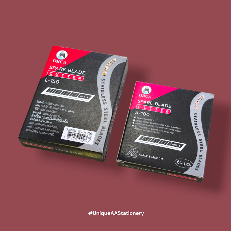 ORCA ใบมีดคัตเตอร์ A-100 และ L-150 (กล่อง 10 หลอด)