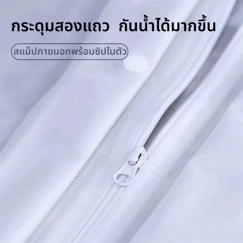 ชุดกันฝน เสื้อกันฝนมีแถบสะท้อนแสง รุ่นหมวกติดเสื้อ thumbnail 7