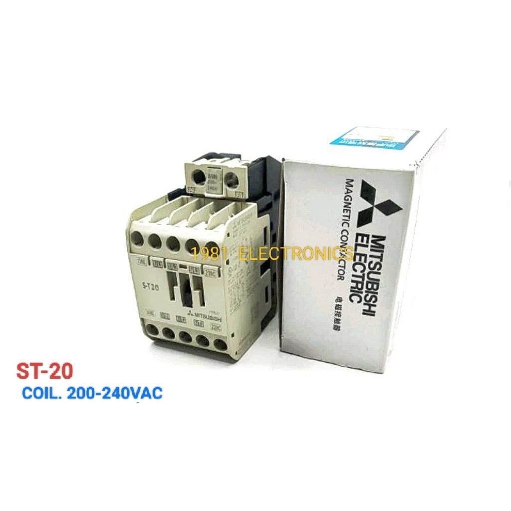 ST-20  ST20  COIL. 200-240VAC Mitsubishi Magnetic Contactors AC  แมกเนติก คอนแทคเตอร์ ST Series 220V
