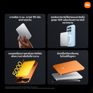 [NEW] XIAOMI UltraThin Magnetic Power Bank 5000 ชาร์จไร้สายเร็วสูงสุด 15W บางเพียง 6 มม. เบาแค่ 98 กรัม พกง่ายทุกวัน