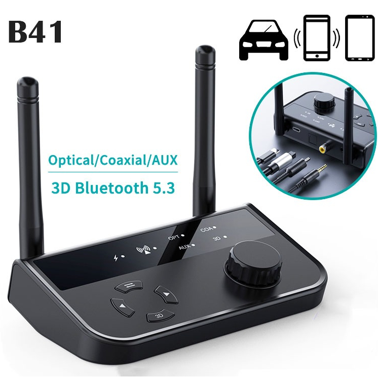 B41 Bluetooth 5.3 Audio Receiver Optical/Coaxial/3.5mm AUX Analog Digital Signal