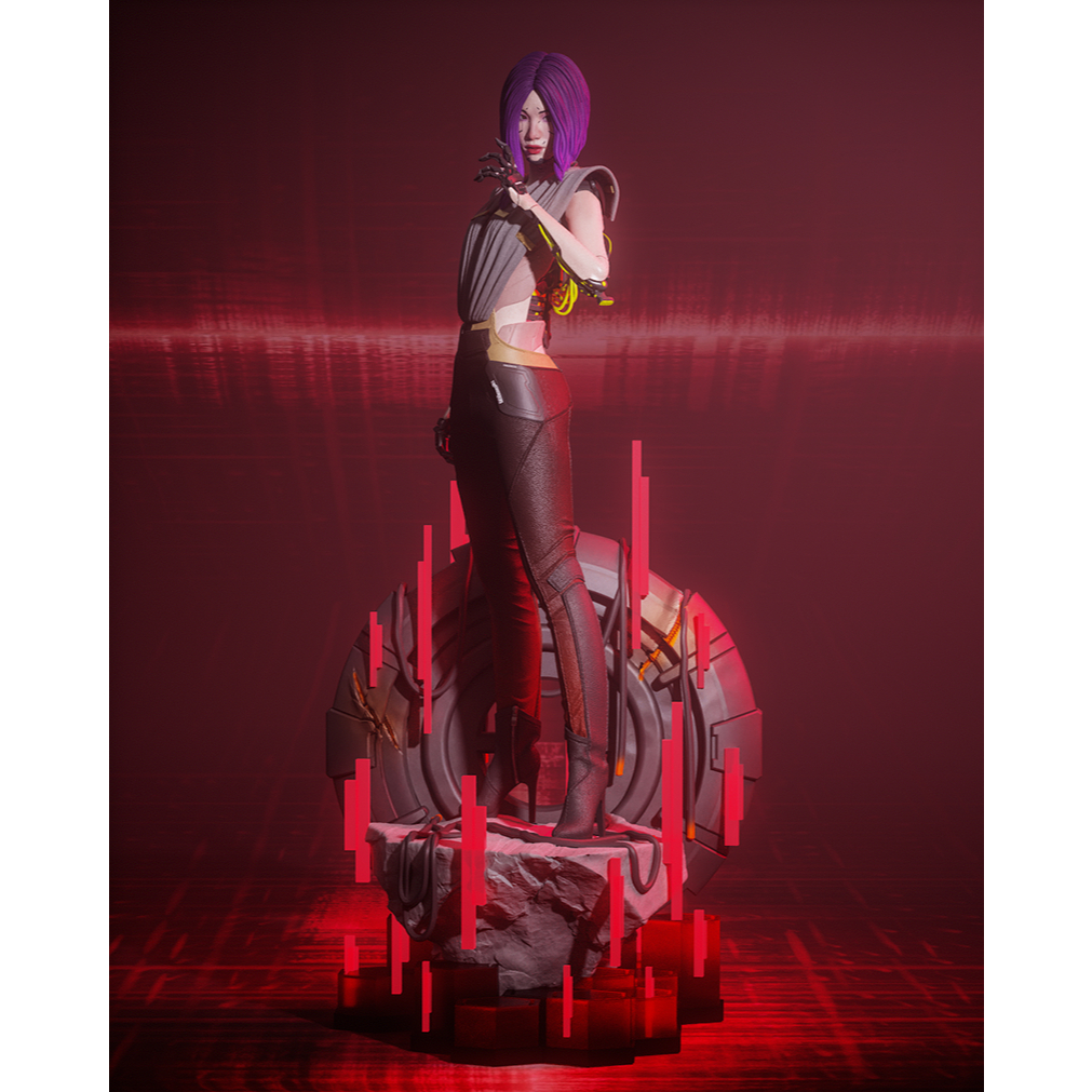 Songbird  Cyberpunk 2077 Statue Figure (ทำสี,ไม่ทำสี)