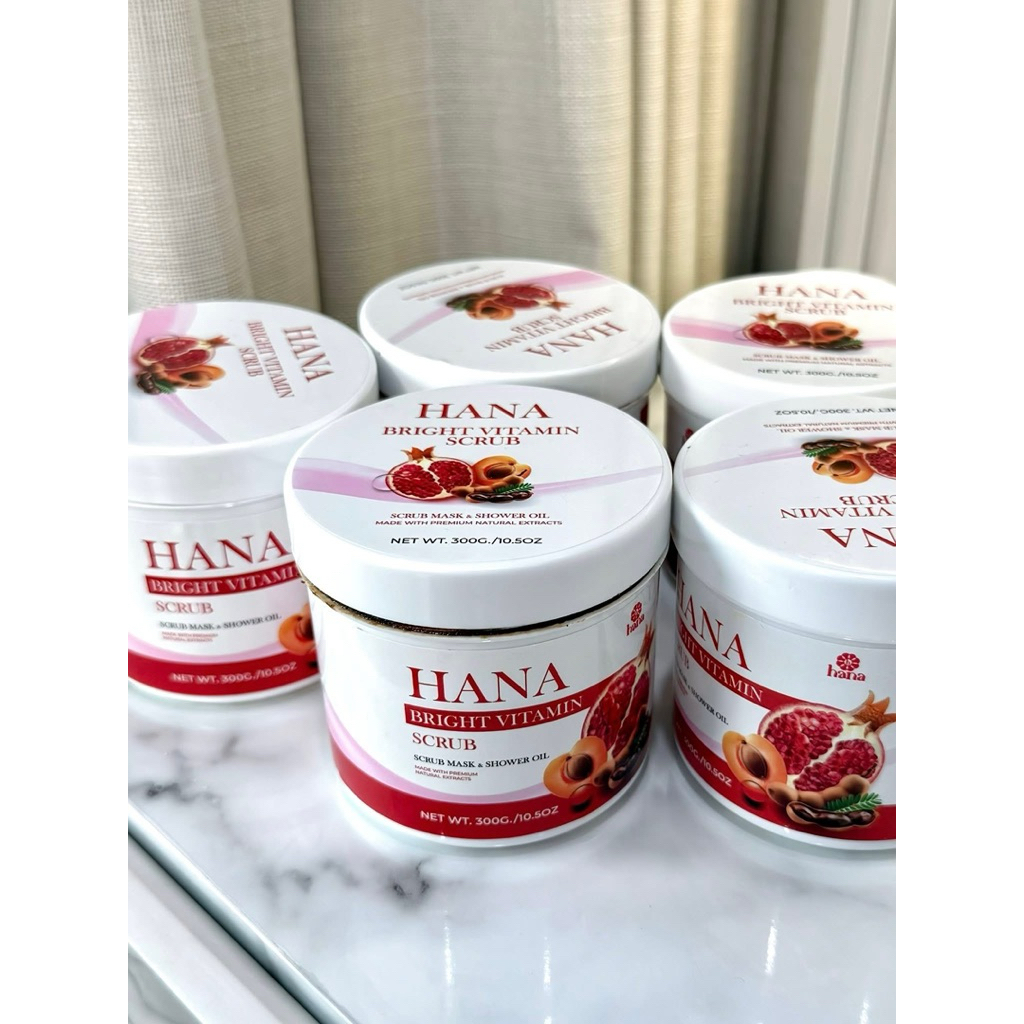 [โปร5กระปุก] Chuueri Hana Bright Vitamin Scrub ฮานะสครับ สครับผิวขาว สครับขัดผิว สครับชูเอริ 300กรัม