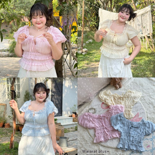 /WP/เสื้อรูดอกแขนตุ๊กตา มีไซส์อก38-52 แต่งระบายใต้อกเล็กๆทั้…