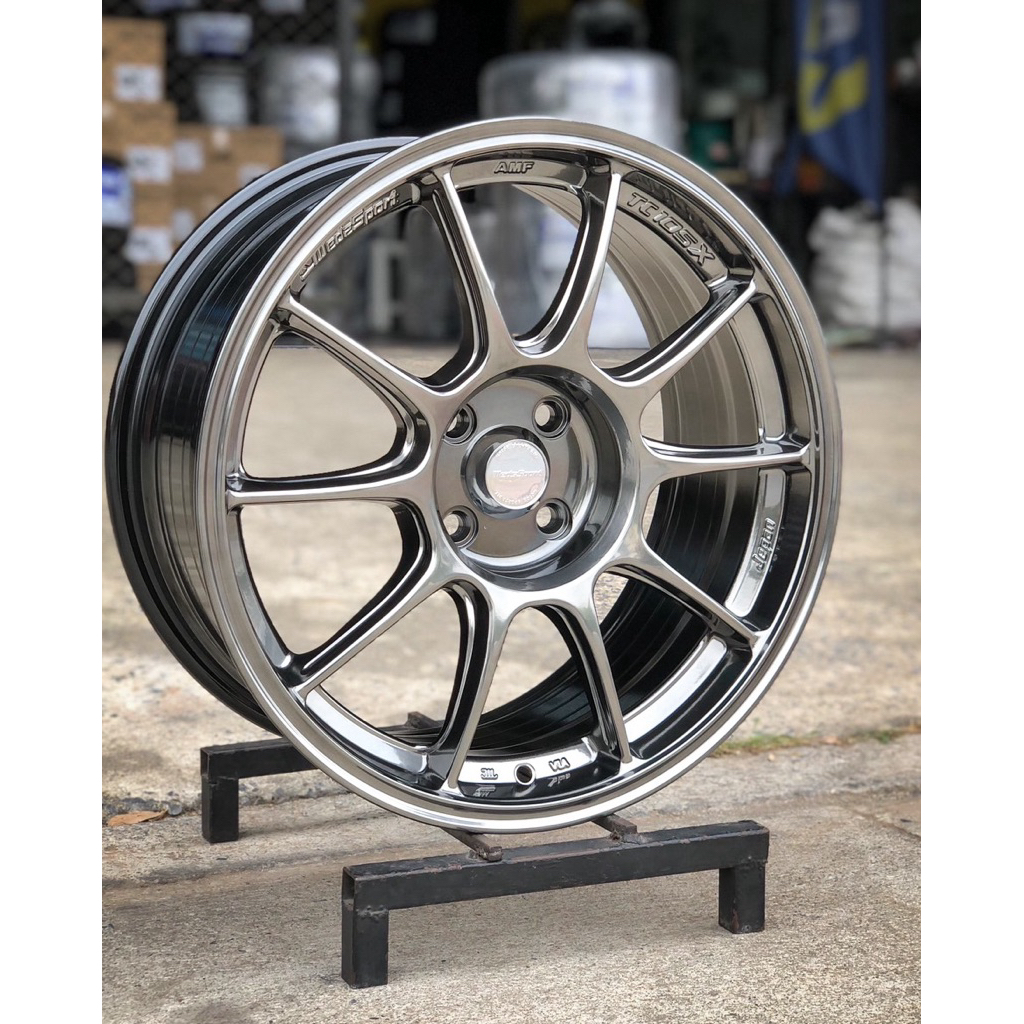 ( 4วง ) TC105x ขอบ17 4/100 HyperBlack ล้อใหม่