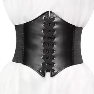 เข็มขัดรัดตัวผู้หญิงกว้างหนังยืดเอว Cincher สําหรับชุดและBodycon-MTY