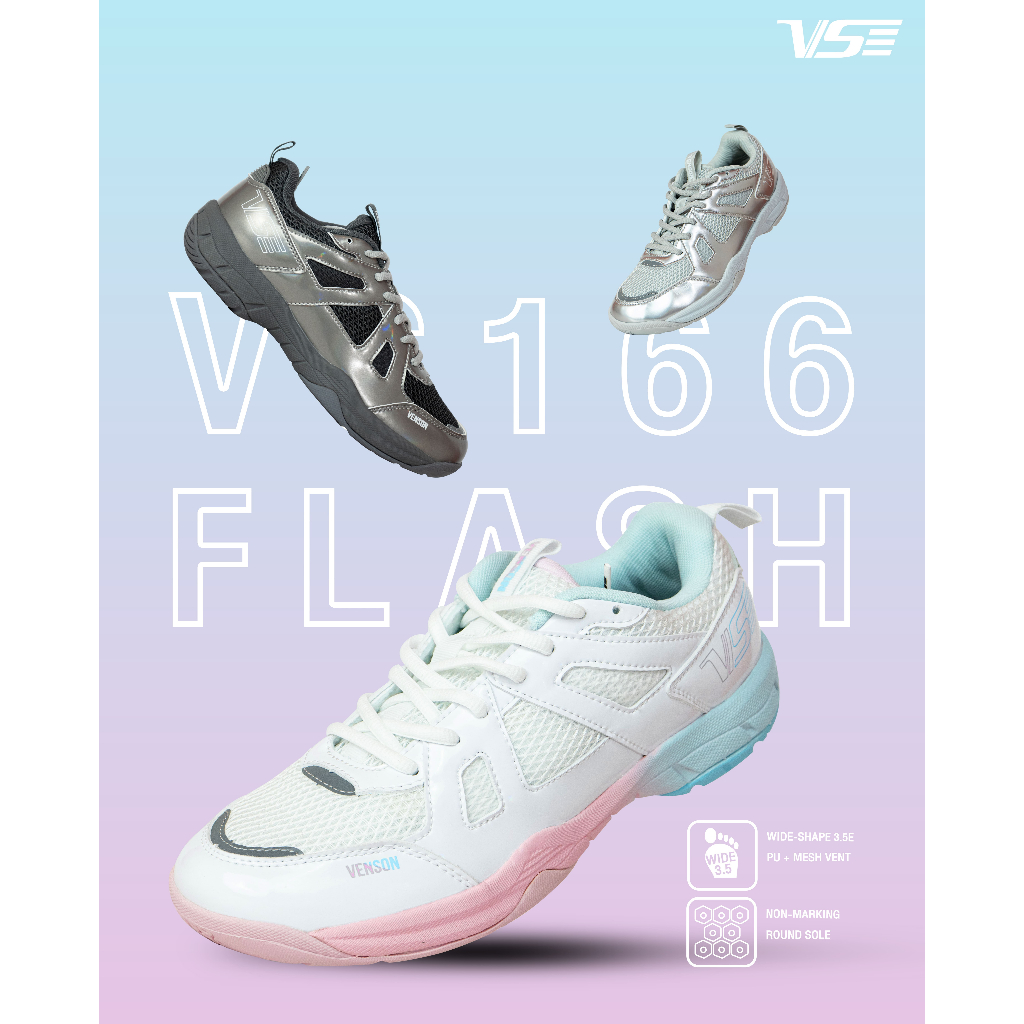 VS รองเท้ากีฬาแบดมินตัน รุ่น VS166 Flash หน้ากว้าง