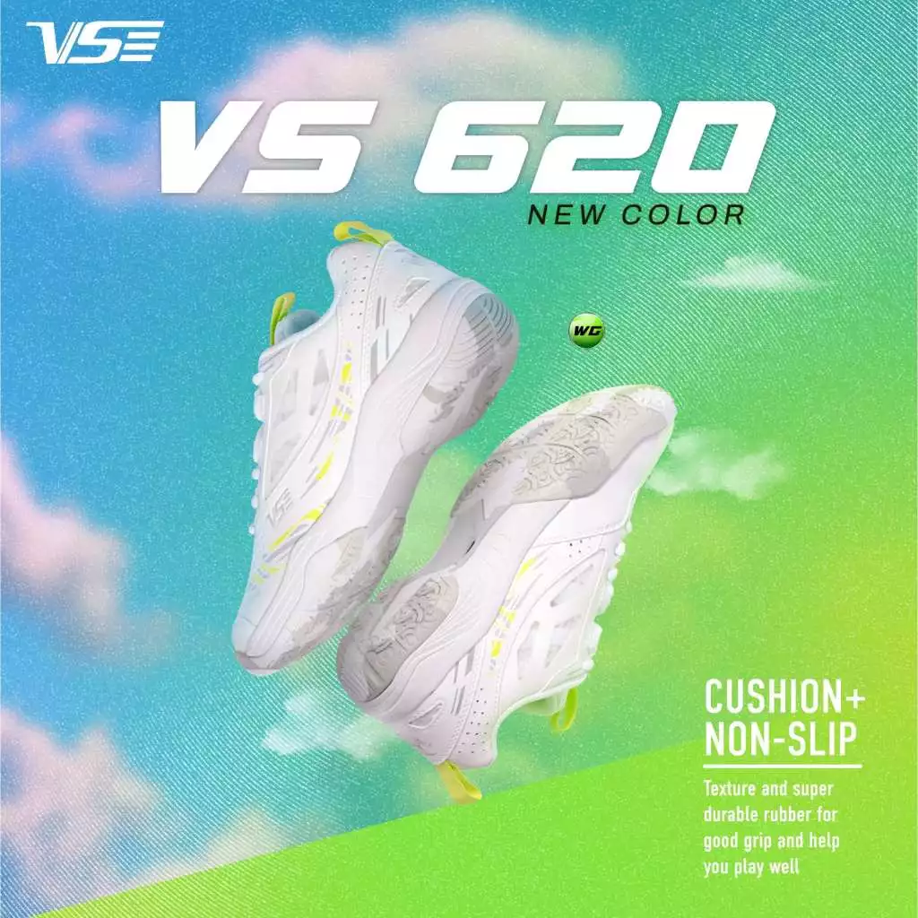 VS รองเท้ากีฬาแบดมินตัน รุ่น VS620 (เท้าอูม เพิ่ม 1 ไซส์)