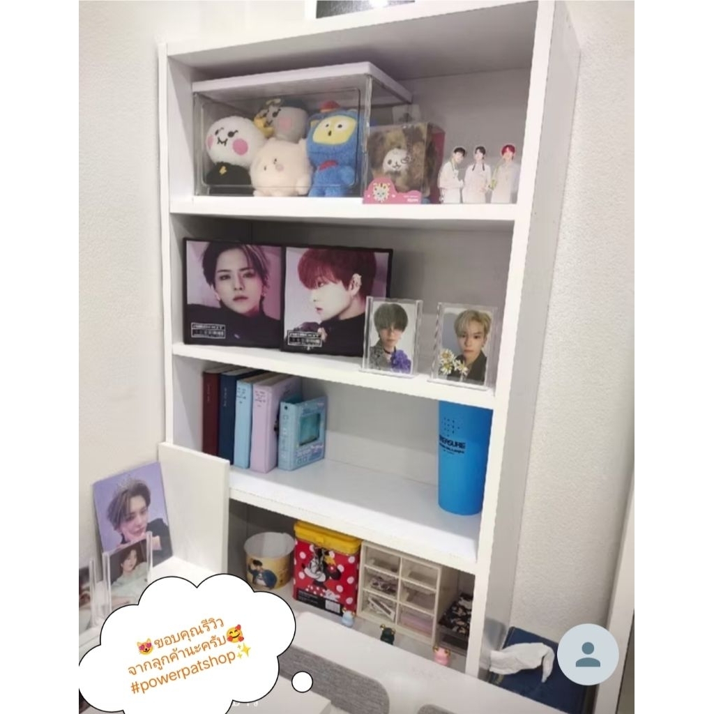 ชั้นวางโมเดล 4 ชั้น รุ่นใหญ่ ความสูงชั้นละ 18 ซม.( ก18 x ย50 x ส79.5 ซม.)