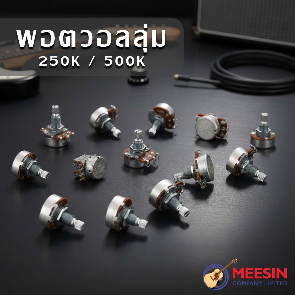 พอตวอลลุ่มและโทน  ยี่ห้อ ALPHA  ใช้ได้ทั้งกีตาร์ไฟฟ้าและเบส A-250K/B-250K/A-500/B-500 มีทั้งแบบเล็กแ
