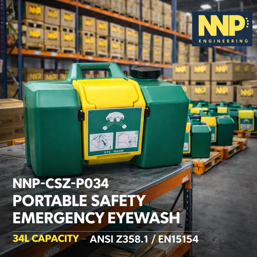 NNP CSZ-P034 อ่างล้างตาฉุกเฉินเคลื่อนย้ายได้ บรรจุน้ำได้ 34 ลิตร ความปลอดภัยที่พกพาได้ 🚨