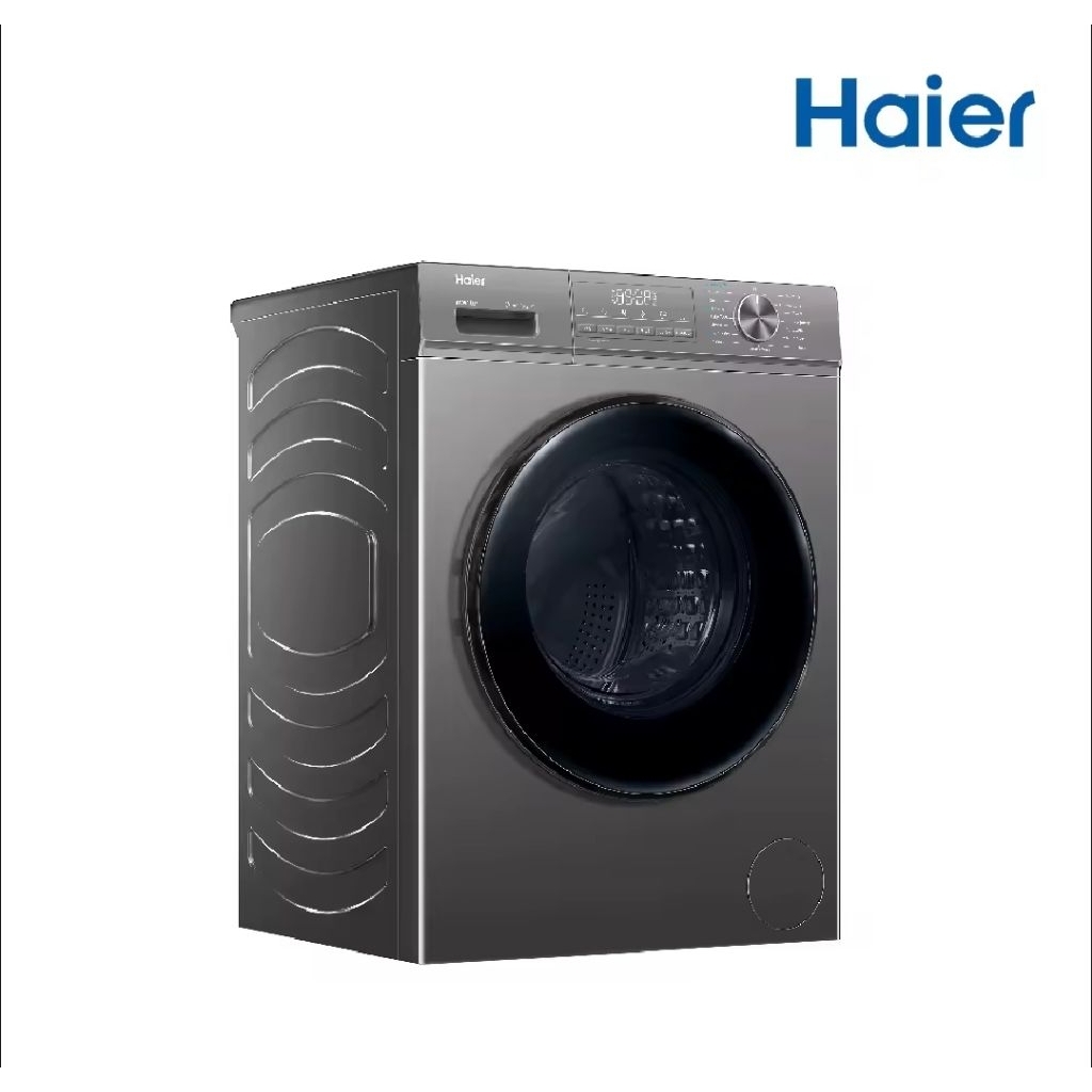 Haier เครื่องซักผ้าฝาหน้าอัตโนมัติ WASH & DRY รุ่น HWD105-BP1239S8 ความจุซัก 10.5 kg อบ 7 kg มอเตอร์