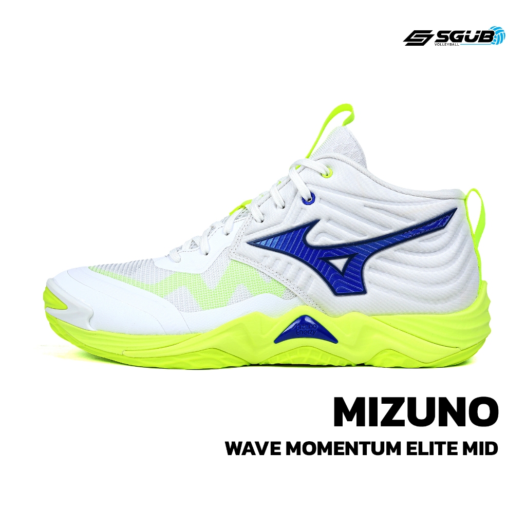 รองเท้าวอลเลย์บอลของแท้ MIZUNO Unisex รุ่น WAVE MOMENTUM ELITE MID หุ้มข้อ