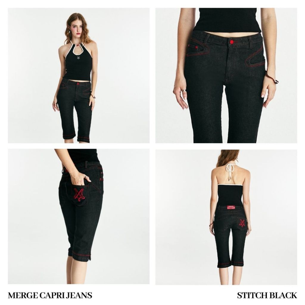 Merge Official – Merge Capri Jeans (พร้อมส่ง) ราคา ถูกที่สุด ดีลบีเคเค แกลเลอรีภาพที่ 4