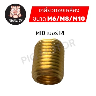 เกลียวทองเหลือง M6/M8/M10 ตัวหนอนซ่อมเกลียวทองเหลือง น็อตซ่อมเกลียว ตัวนอนทำเกลียว
