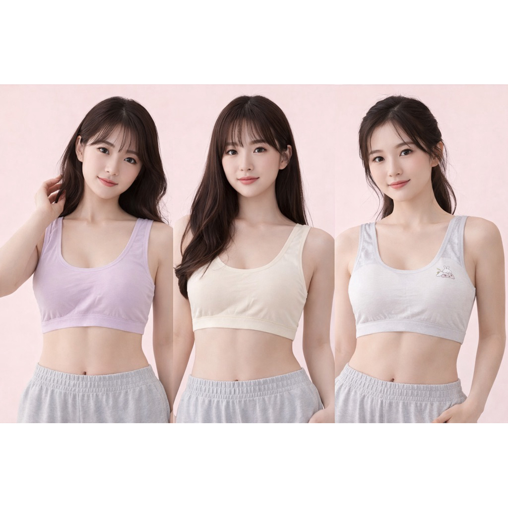 เสื้อชั้นในเด็ก  เฟิร์สบราแบบสวม ฟองน้ำเย็บติด