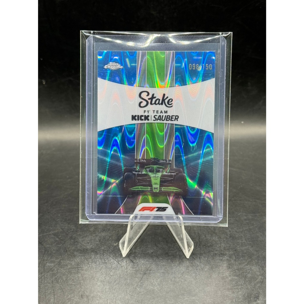 2025 Topps Chrome F1 STAKE KICK SAUBER Team Logo Blue Refractor /150 #183