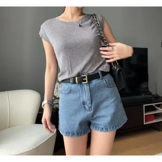 Blue jean short denim 🫐 Basicselected กางเกงยีนส์ขาสั้นสียีนส์