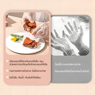ถุงมือเด็กแบบใช้แล้วทิ้ง 100 ชิ้น เกรดสำหรับอาหาร ทนทานและทนต่อการฉีกขาด มีสินค้าพร้อมส่งในประเทศไทย