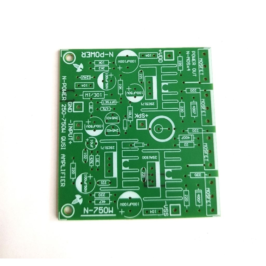 PCB เปล่า N-750W วงจร N-CH 750วัตต์