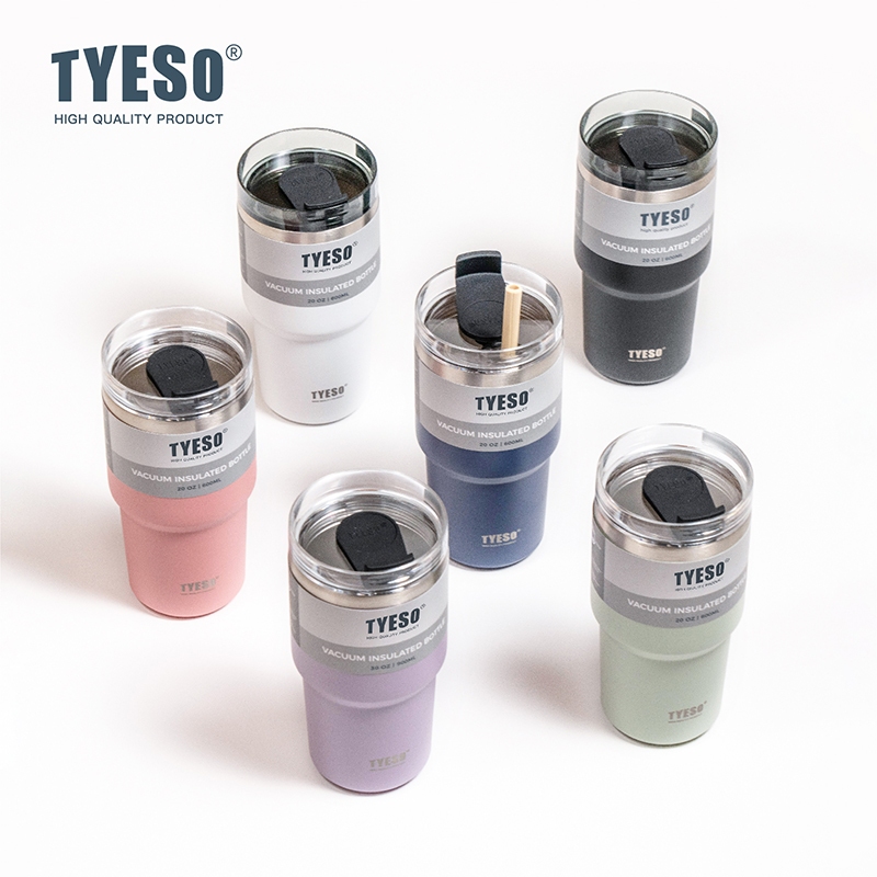 TYESO แก้วเก็บความเย็น สเตนเลส 304 รุ่น 12# แก้วน้ำเก็บความเย็น กระติกเก็บความเย็น กระติกน้ำเก็บความ